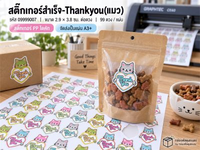 สติ๊กเกอร์สำเร็จ-Thankyou(แมว)