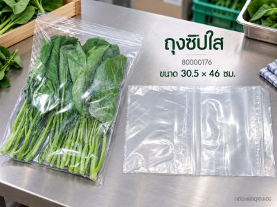 ถุงซิปใส 30.5x46 เซนติเมตร