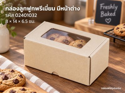 กล่องพรีเมี่ยม หน้าต่าง 8x14x6.5  ซม.