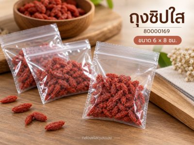 ถุงซิปใส 6x8 เซนติเมตร