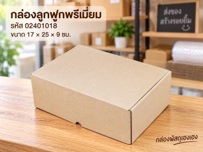 กล่องลูกฟูกพรีเมี่ยม 17x25x9 ซม.